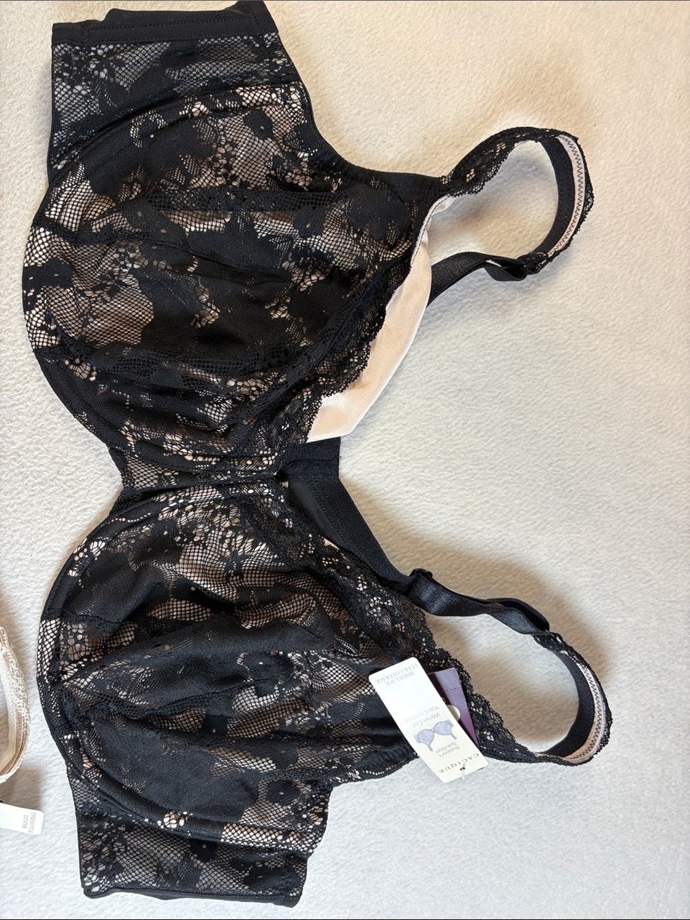 Cacique Lace Underwire Bra Set in Black & Cream. Two Bras for price of one! - Picture 4 of 7